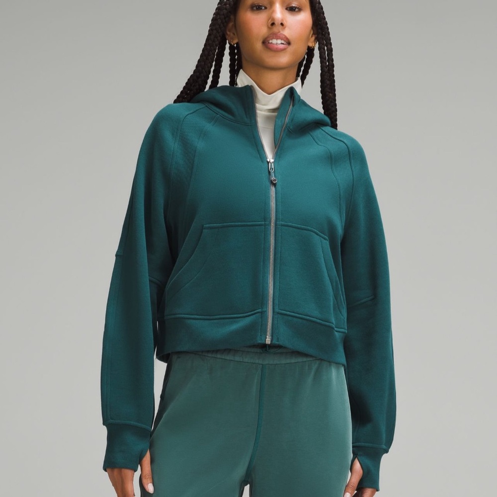 Lululemon Teal Zip-Up Hoodie storm teal scuba